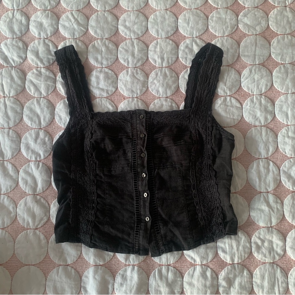 Free People lacey corset tank top